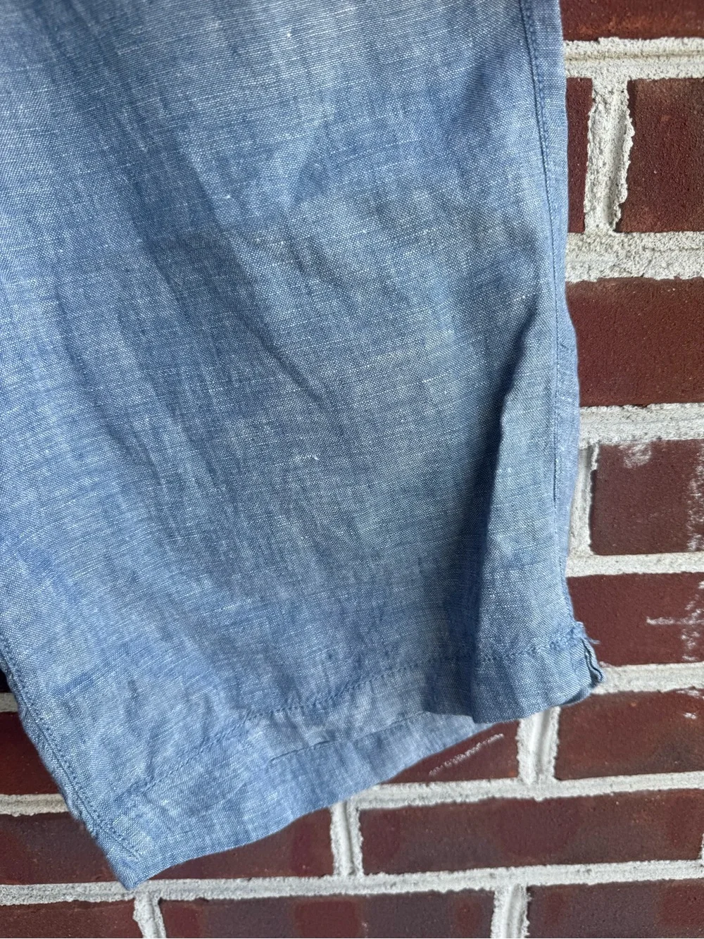 Cynthia Rowley Light Blue 100% Linen Blend Wide-Leg Pants
